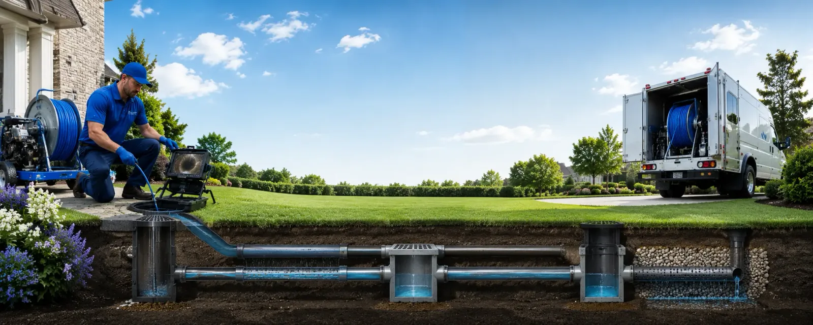 Outdoor drain cleaning information for Newton, WI